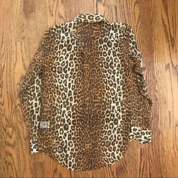 Equipment 100% silk super sheer leopard blouse XS - Picture 3 of 6